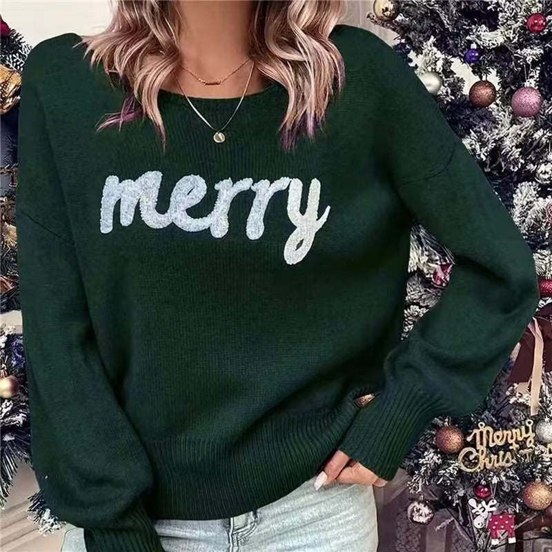 Women's Unique Graceful Christmas Long-sleeved Pullover Sweaters