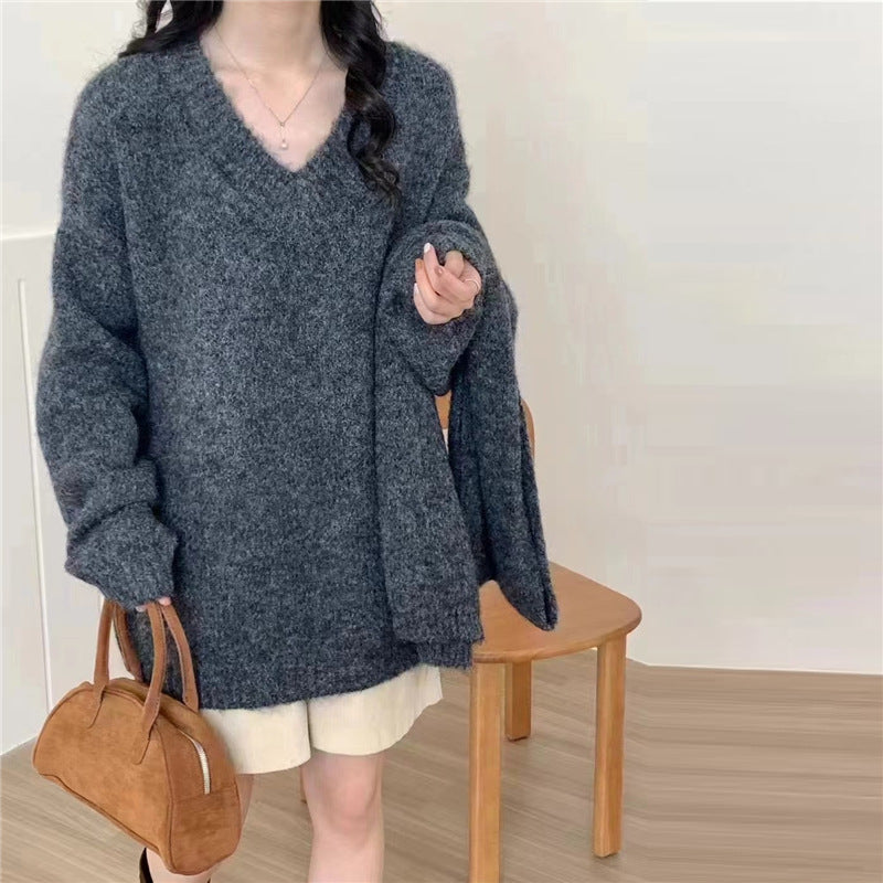 Women's Idle Knitted Pullover Scarf Thickened Soft Sweaters