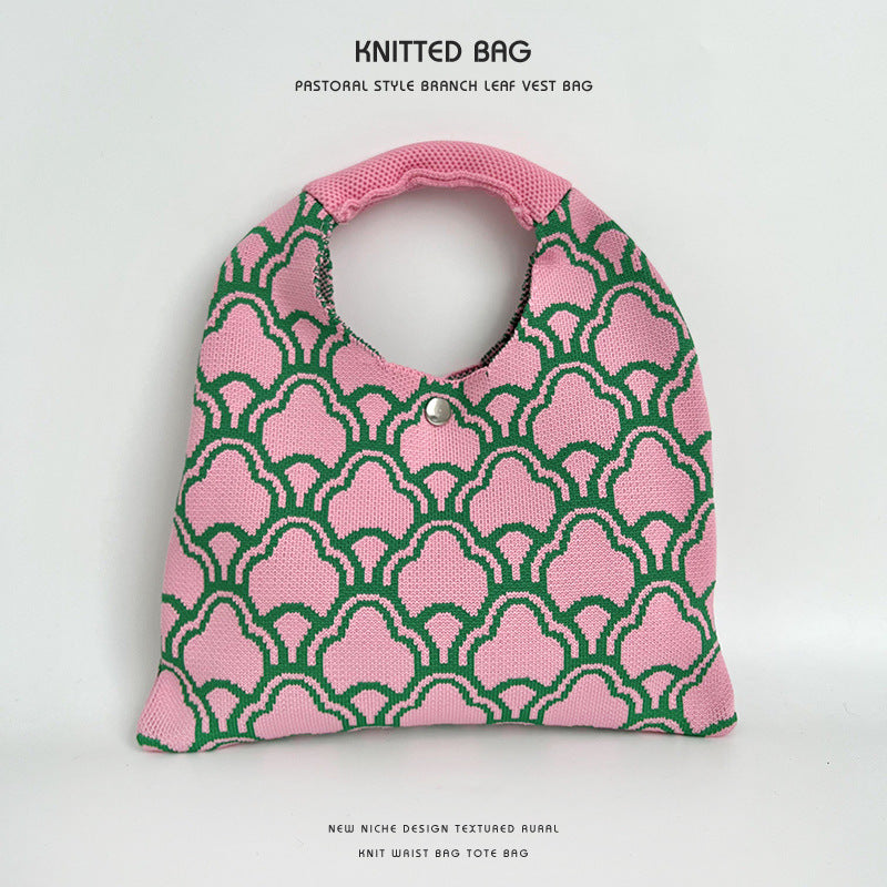 Women's Pretty Crocheted Woven Underarm Wrist Handbags