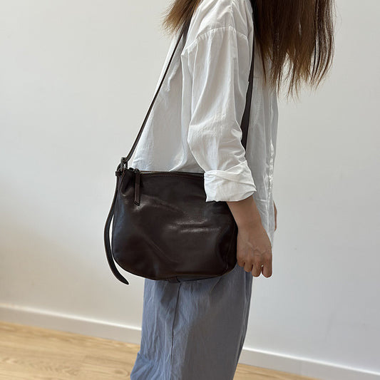 Women's Style Vegetable Tanning Leather Genuine High Crossbody Bags