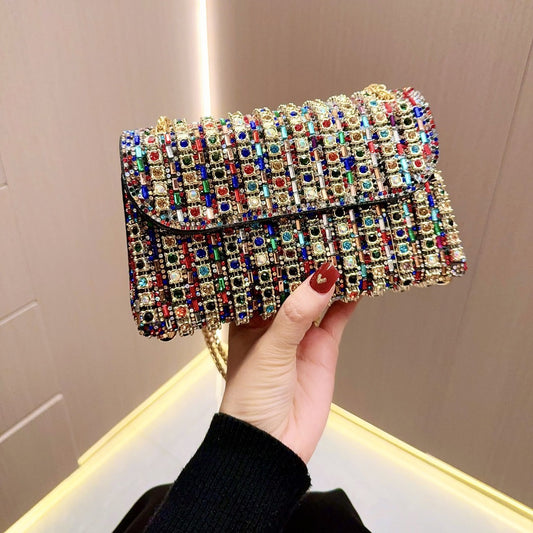 Durable Retro Underarm Fashion Rhinestone Dinner Evening Bags
