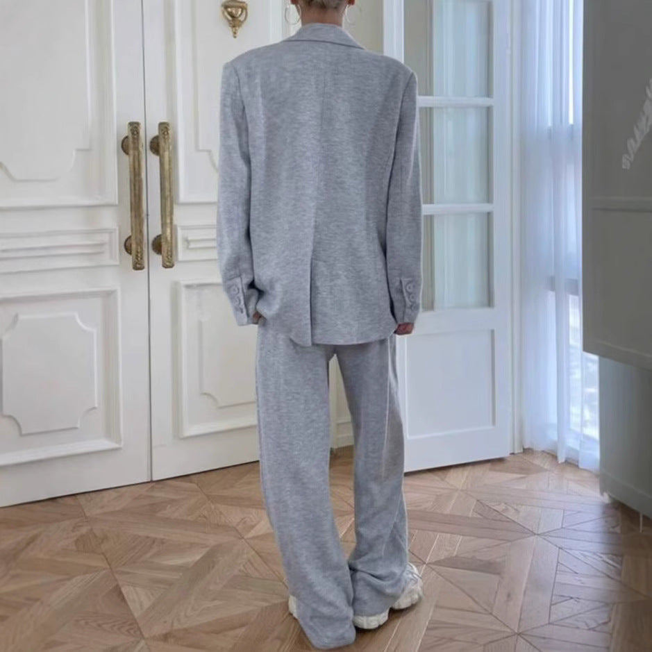 Women's Trend Lapel Casual Trousers With An Suits