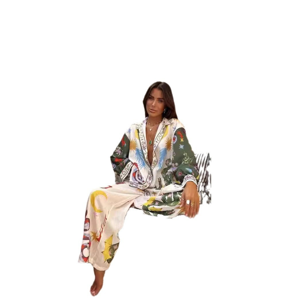 Personalized Printed Macaron Long Linen Sleeves Suits