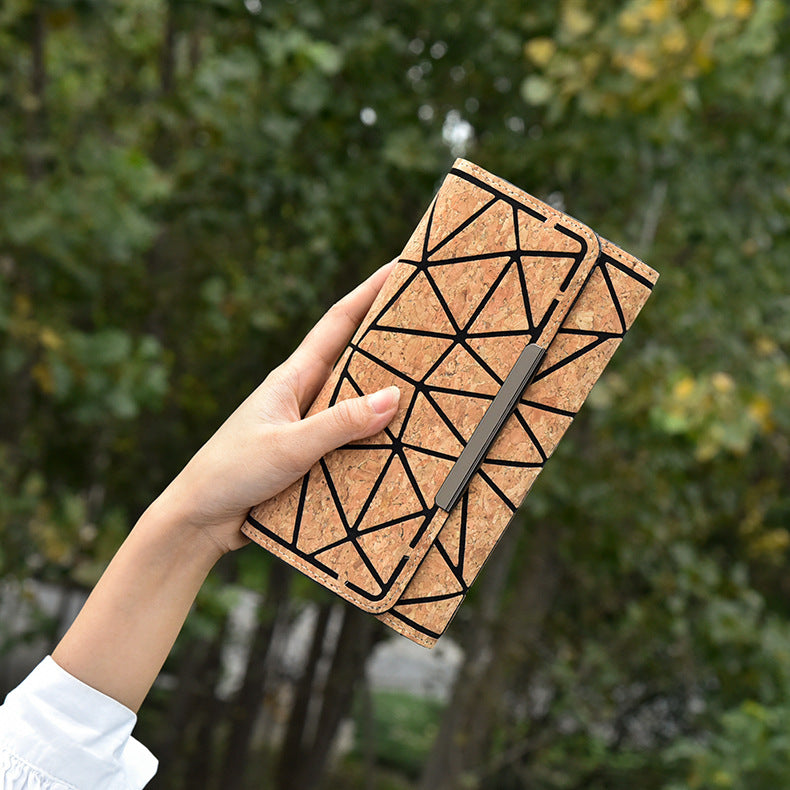 Women's Geometric Luminous Long Rhombus Large Colorful Ladies Wallets