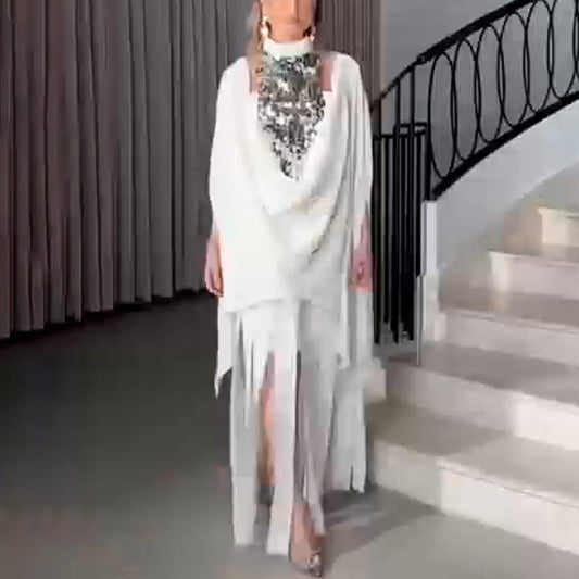 Summer Sequin Long Patchwork Tassel Temperamental Dresses