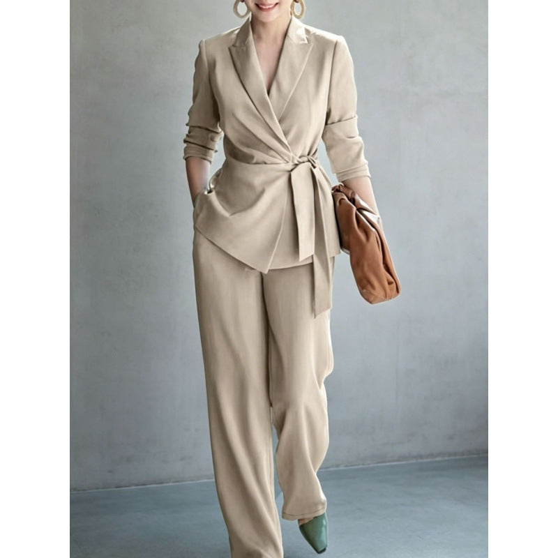 Women's Autumn Elegant Solid Color Two-piece Fashion Casual Suit