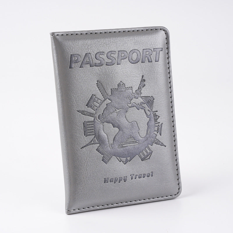 Fun Earth Embossing Lightweight Passport Cover Position Card Holder