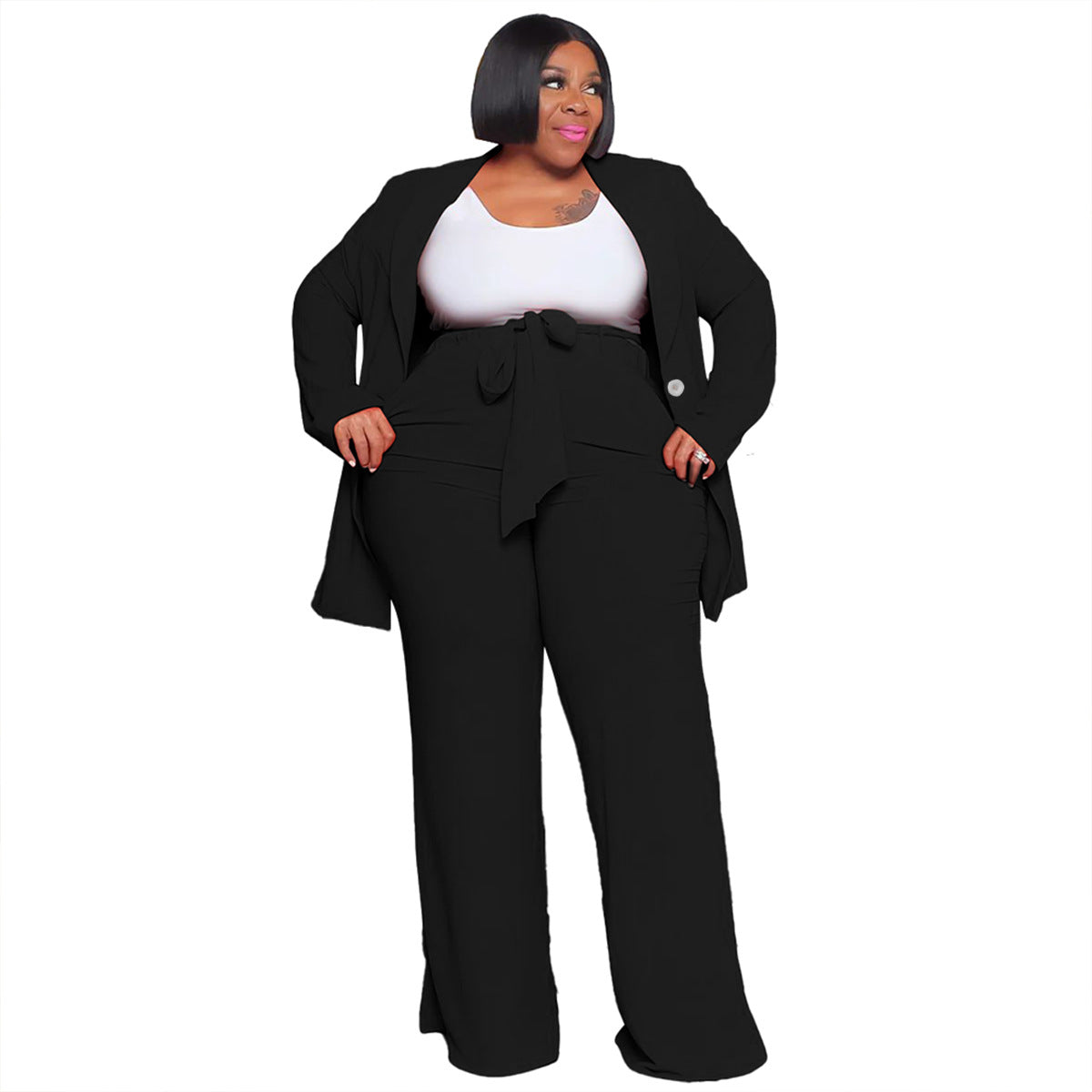Women's Fashion Temperament Professional Casual Long Sleeve Plus Size