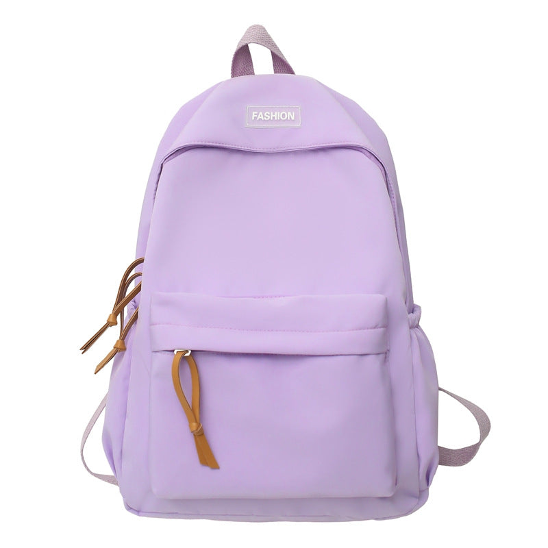 Solid Color Korean Style Early High Backpacks