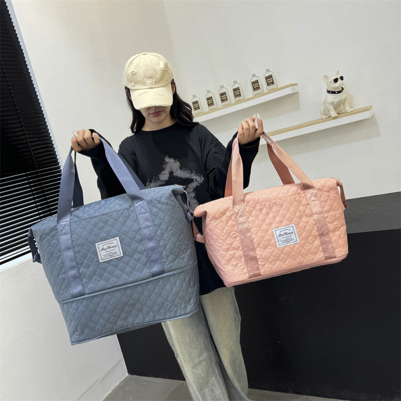 Dry Wet Separation Rhombus Pending Portable Pouch Bags