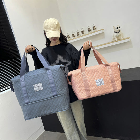 Dry Wet Separation Rhombus Pending Portable Pouch Bags