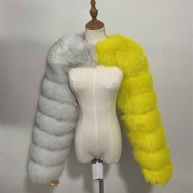 Women's Fur Fox Fashion Faux Shawl Coats