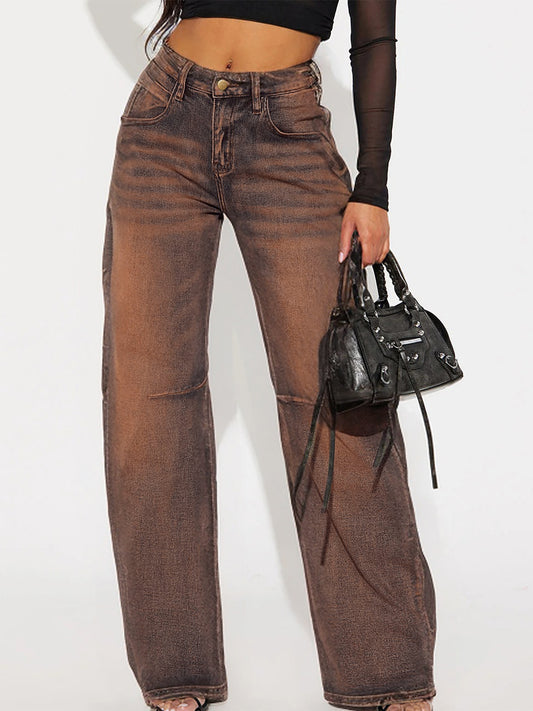 Women's Trendy Street Style Washed Stretch Jeans