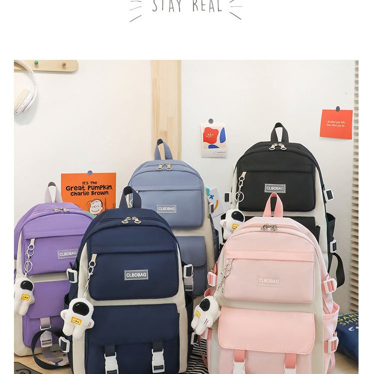 Female Junior High Primary Grade To Middle School Students' Schoolbags