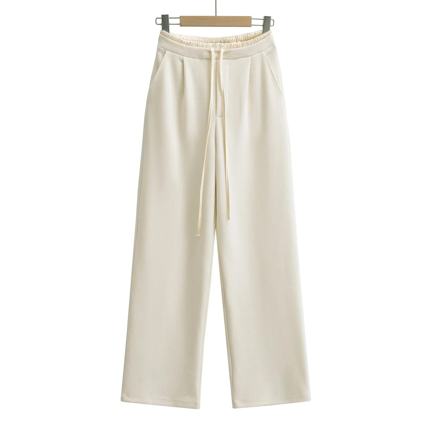 Soft Glutinous Double Brushed Casual Gray Pants