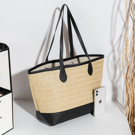 Woven Shopping Mummy Large Capacity Straw Handbags