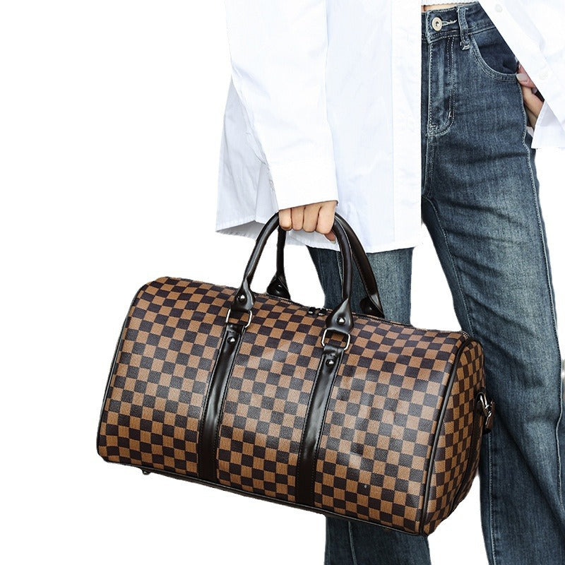 Autumn Short-distance Plaid Fashion Large Capacity Travel Bags