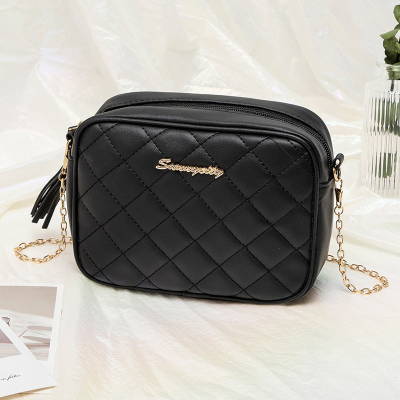 Women's For Fashion Sweet Embroidered Rhombus Simple Shoulder Bags