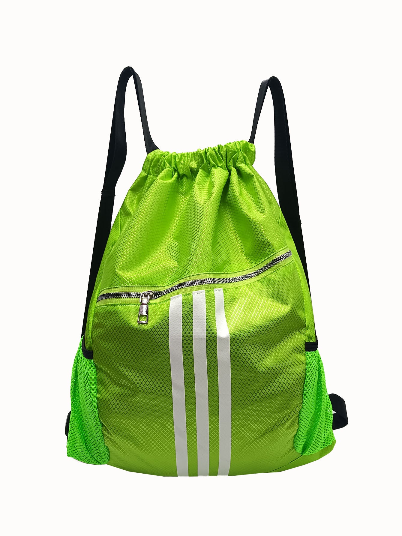 Women's & Men's & Mesh Plaid Polyester Waterproof Drawstring Bundle Backpacks