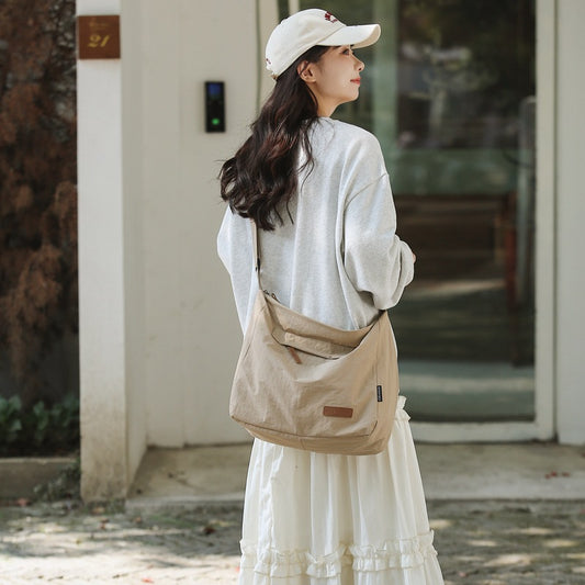 Women's Canvas Portable Large Capacity Simple Fashion Crossbody Bags