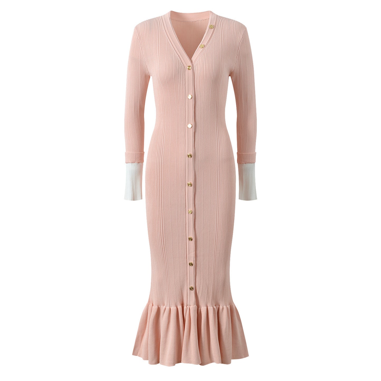 Women's High Quality Fashion Knitted Slim Fit Dresses