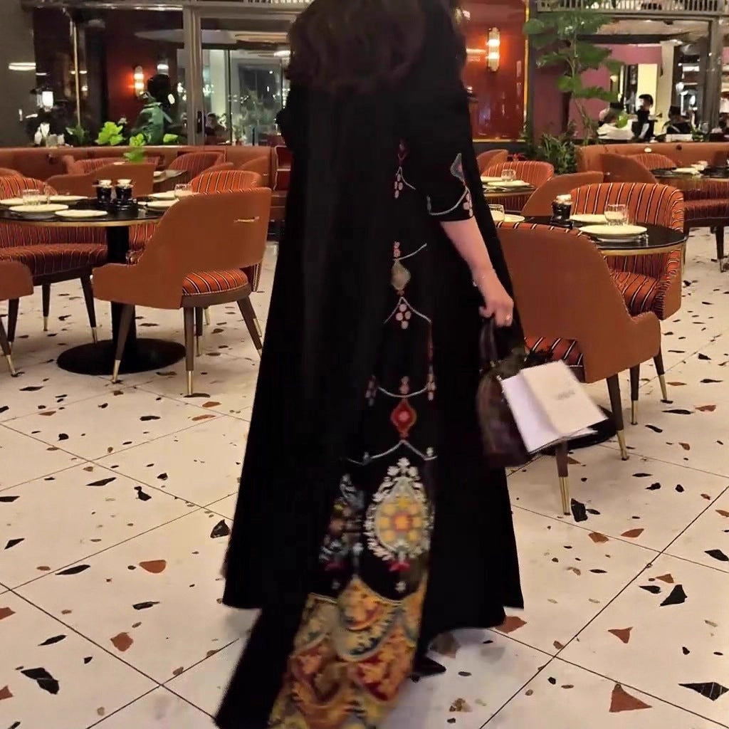 Feel Veet Mid-length Hepburn Style Robe Coats