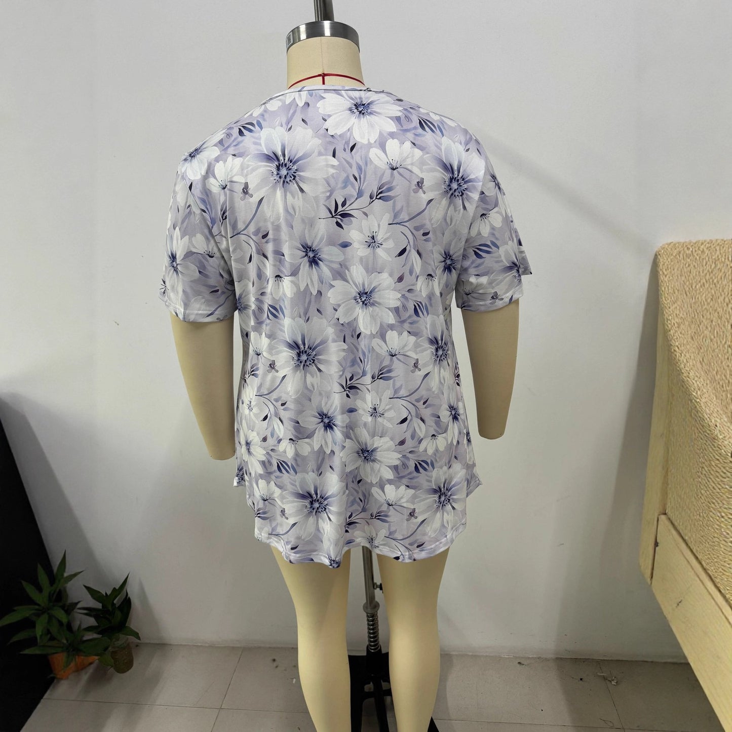 Women's Fake Two Pieces Sleeve Printed Fashion Women's T-shirt