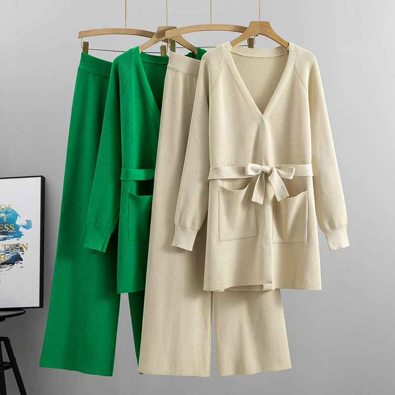 Glamorous Women's Two-piece Knitted Loose European Fashion Casual Suit