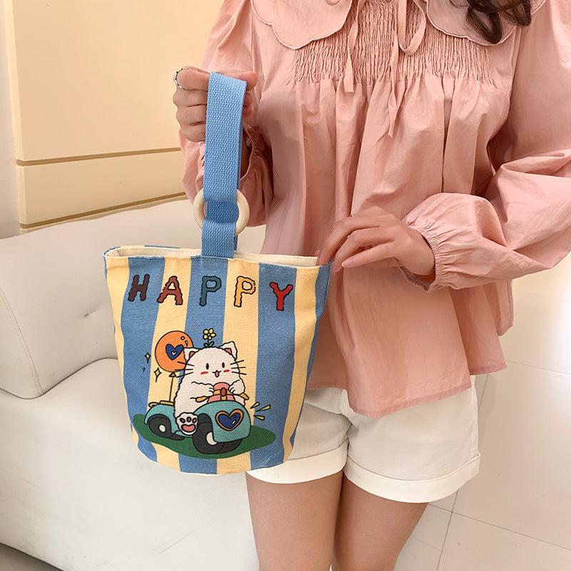 Korean Style Commuter Canvas Cute Cloth Handbags