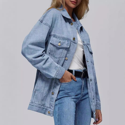 Women's Denim Casual Loose Autumn Long Sleeve Jackets