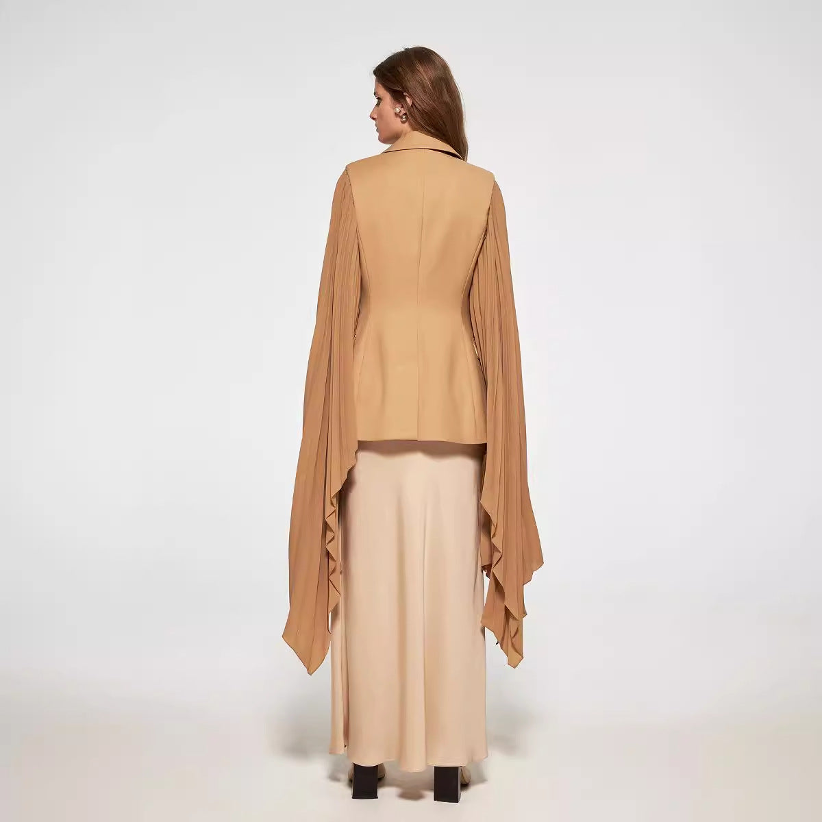 Women's Autumn Pleated Super Wide Loose Large Blazers