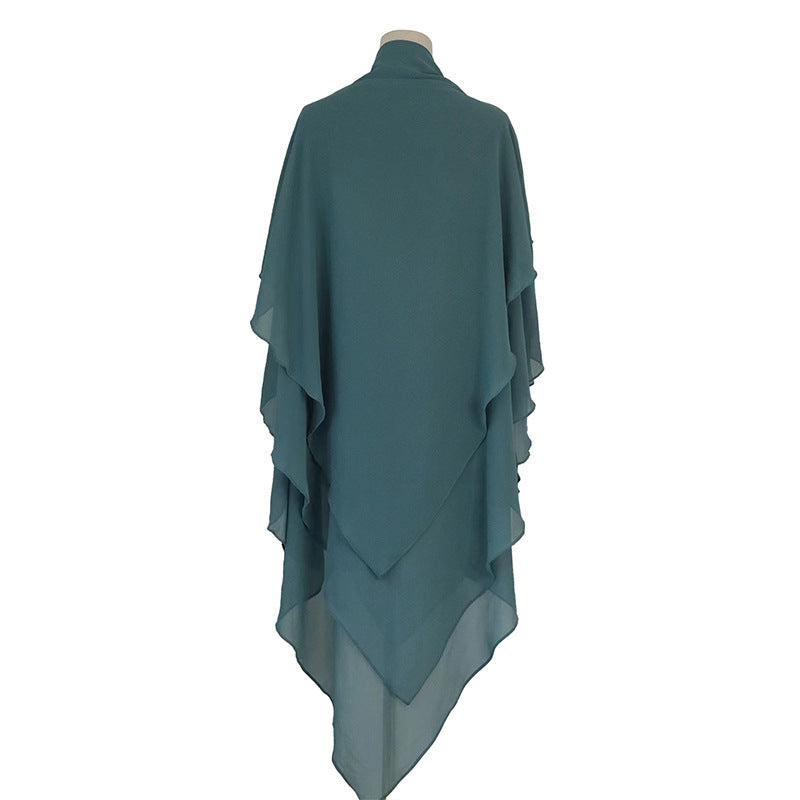 Solid Color Scarf Small Fresh Front Two Layers Dress
