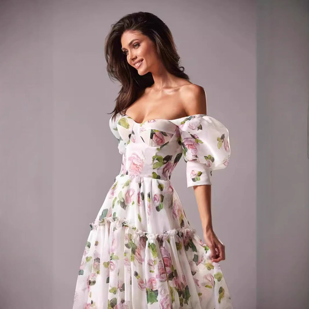 Women's Fashion Organza Fairy Long Elegant Dress Dresses