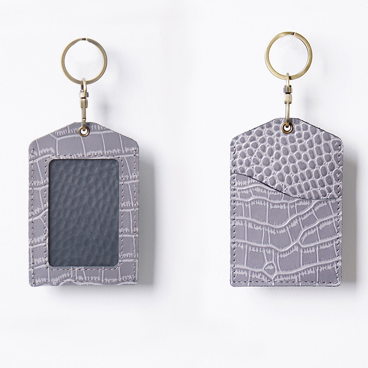 Leather Certificate Work Permit Cover Badge Card Holder