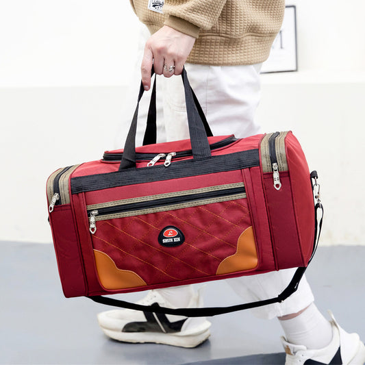 Large Capacity Rhombus Design Printable Short-distance Travel Bags