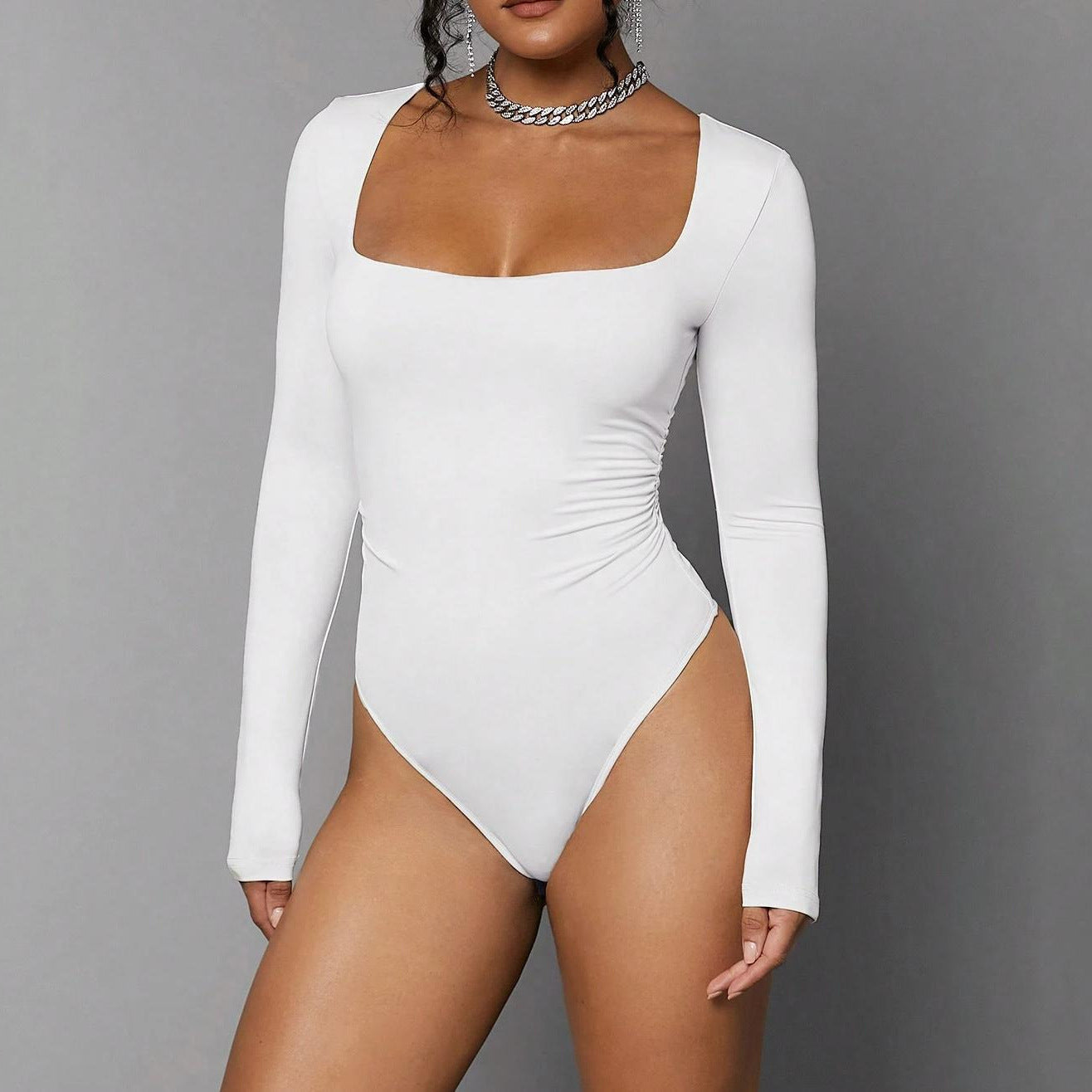 Women's Sexy Base Shirt Tight Long Sleeve Jumpsuits