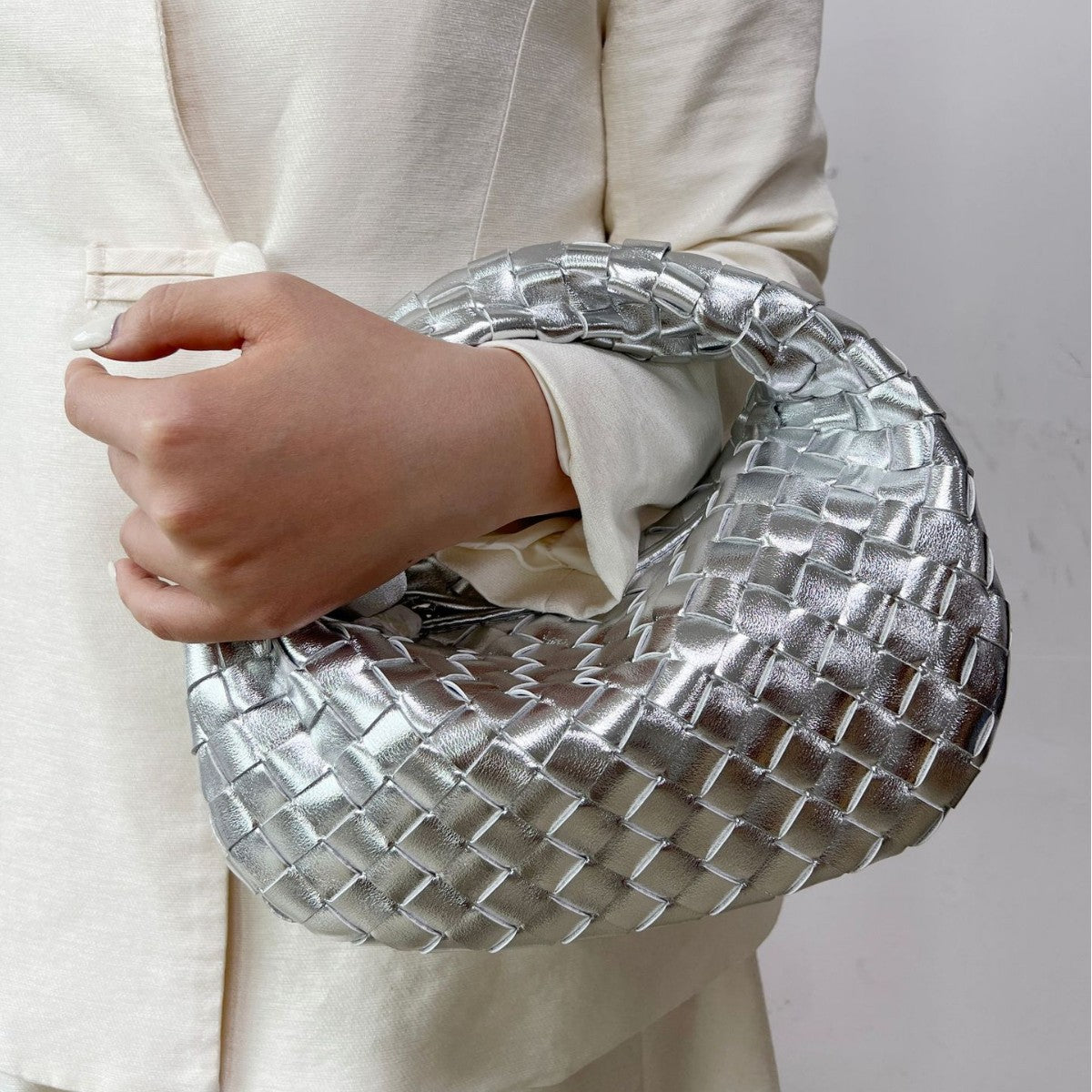 Women's Handmade Real Woven Knotted Genuine Armpit Bags