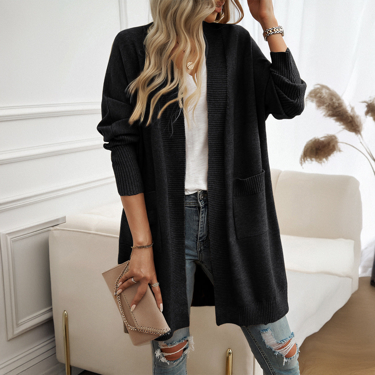 Women's Batwing Sleeve Elegant Solid Color Sweaters
