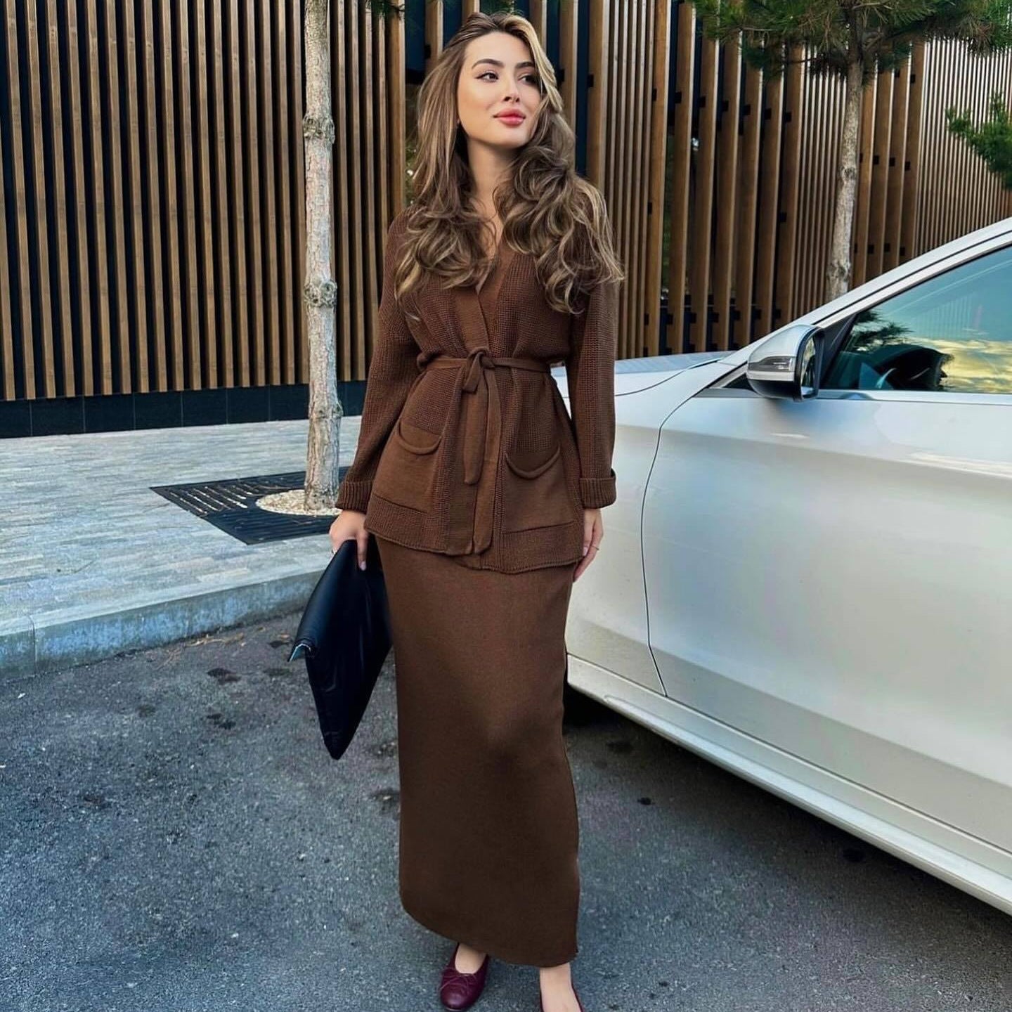 Women's Solid Color Elegant Tied Slim Fit Suits