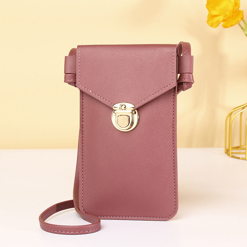 Mobile Transparent Touch Screen Female Retro Phone Bags