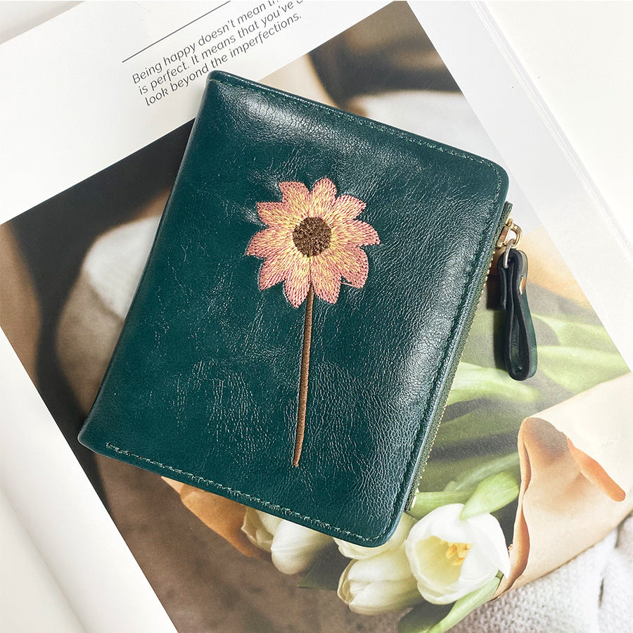 Women's Retro Fashion High-grade Short Multifunctional Ladies Wallets