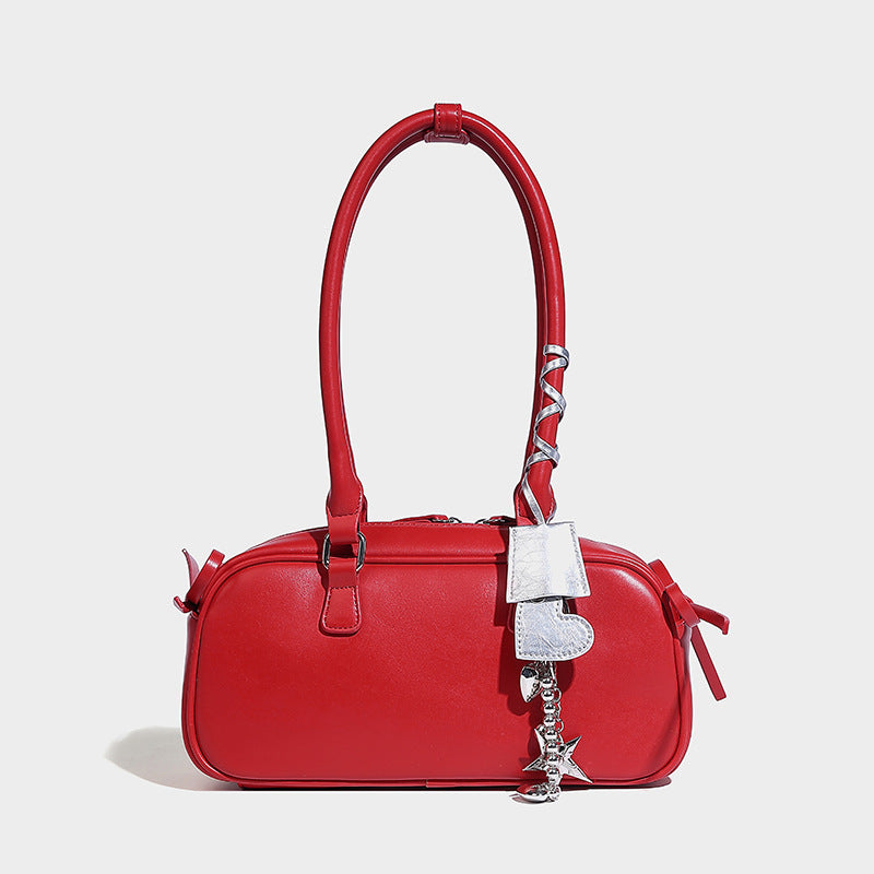 Good-looking Fashion Bow Baguette Love Ornaments French Strap Bags