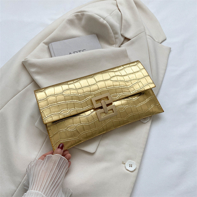 Fashionable Texture Clutch Stone Pattern Design Personalized Mobile Handbags