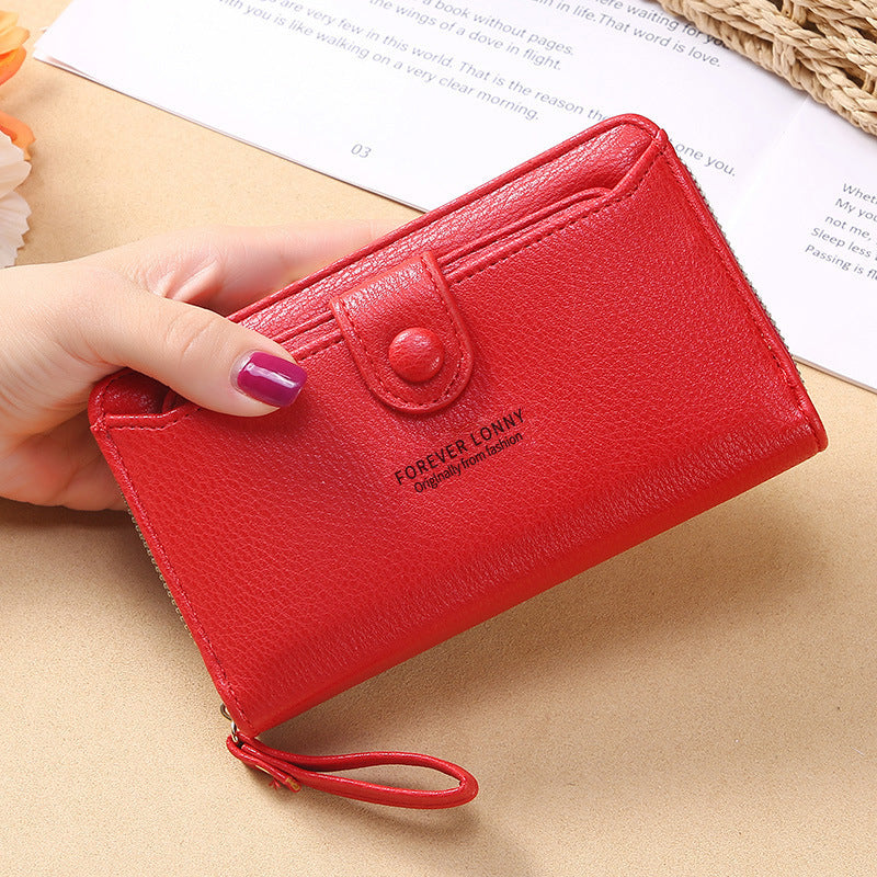 Women's Wrist Strap Clutch Fashion Korean Style Ladies Wallets