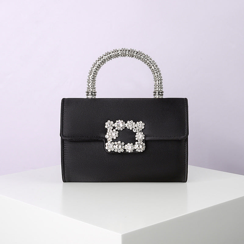 Imitation Silk Chain Hand Holding Sier Evening Bags