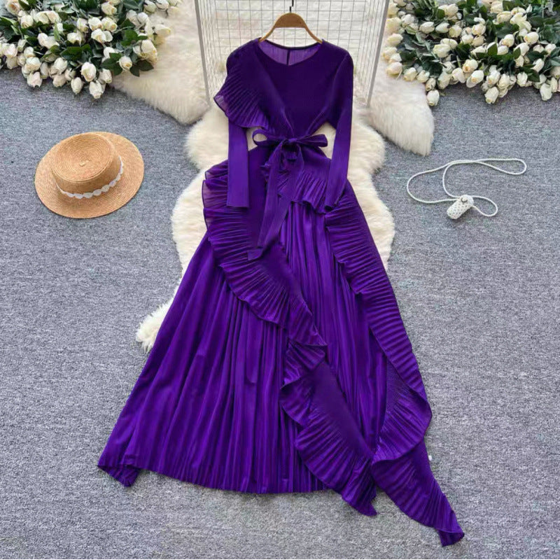 Women's Dress Design Irregular Three-dimensional Ruffled Pleated Dresses