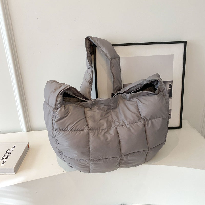 Style Fashion Down Cotton Large Capacity Female Winter Crossbody Bags