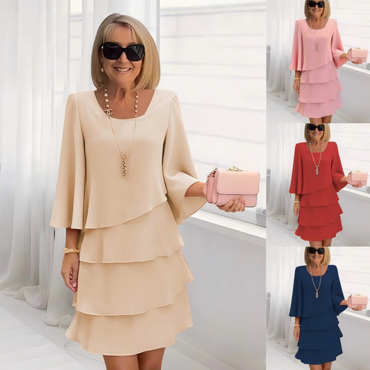 Women's Fashion Cake Loose Temperament Slimming Round Dress