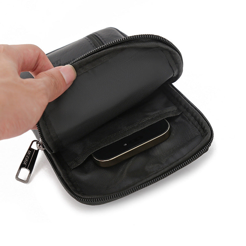 Men's Leather Multifunctional Mobile Large Capacity Cross Men's Chest Bags