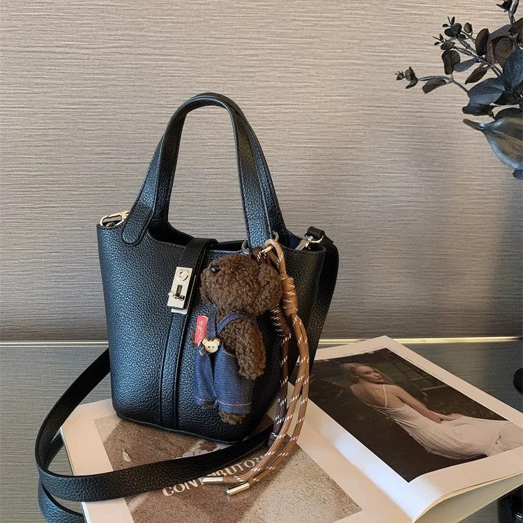 Women's Lychee Pattern Portable Vegetable Basket Summer Bags